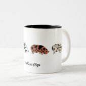 KuneKune Pigs Tweekleurige Koffiemok (Voorkant rechts)