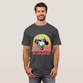Kung Fu Bear Skash Retro Circle Portrait friend bo T-shirt (Voorkant volledig)