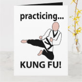 Kung Fu Black Belt Martial Arts Kaart (Gele Bloem)