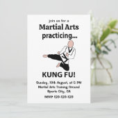 Kung Fu Black Belt Martial Arts Kaart (Staand voorkant)