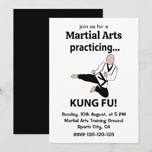 Kung Fu Black Belt Martial Arts Kaart