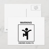 Kung Fu Briefkaart (Voorkant / Achterkant)