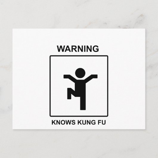 Kung Fu Briefkaart (Voorkant)