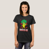 Kung Fu Brocco-Lee Broccoli Vegan Vegetable T-shirt (Voorkant volledig)