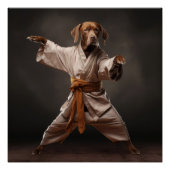 Kung Fu Brown Pointer raszuivere honden vechtsport Perfect Poster (Voorkant)