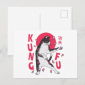Kung Fu Cat Briefkaart (Voorkant / Achterkant)