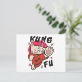 Kung Fu Cat Briefkaart (Staand voorkant)