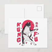 Kung Fu Cat Briefkaart (Voorkant / Achterkant)