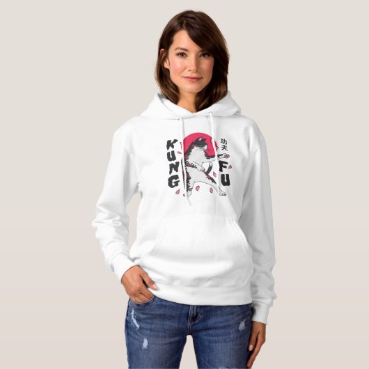 Kung Fu Cat Hoodie (Voorkant volledig)