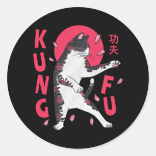 Kung Fu Cat Ronde Sticker