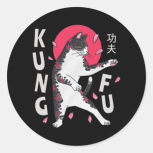 Kung Fu Cat Ronde Sticker
