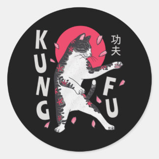 Kung Fu Cat Ronde Sticker