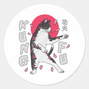 Kung Fu Cat Ronde Sticker