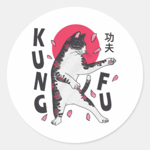 Kung Fu Cat Ronde Sticker