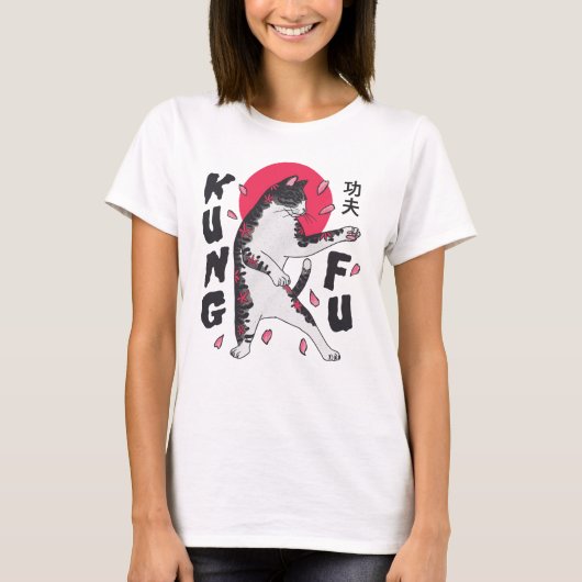 Kung Fu Cat T-shirt (Voorkant)