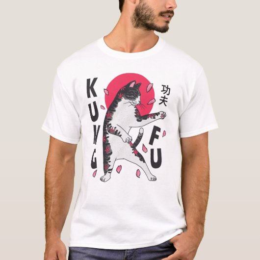 Kung Fu Cat T-shirt (Voorkant)