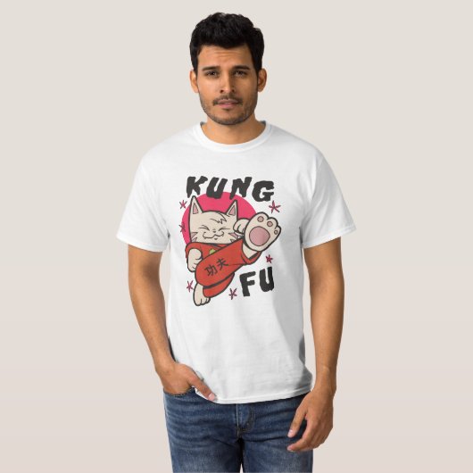 Kung Fu Cat T-shirt (Voorkant volledig)