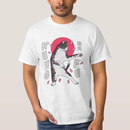 Kung Fu Cat T-shirt (Voorkant)