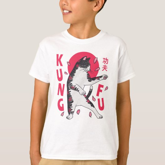 Kung Fu Cat T-shirt (Voorkant)