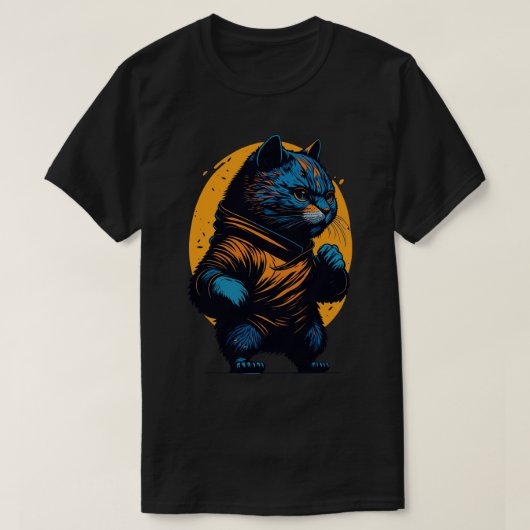 Kung Fu Cat T-shirt (Design voorkant)