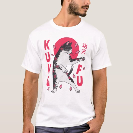 Kung Fu Cat T-shirt (Voorkant)