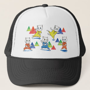 Kung Fu Cats honkbal hat Trucker Pet