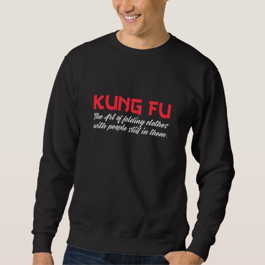 kung fu de kunst van het vouwen van kleding trui (Voorkant)