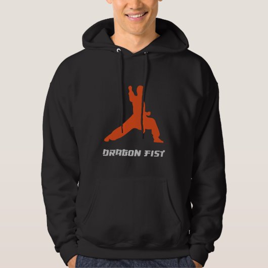 Kung Fu Dragon Fist Vechtkunst Hoodie (Voorkant)