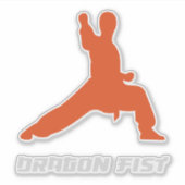 Kung Fu Dragon Fist Vechtkunst Sticker (Voorkant)