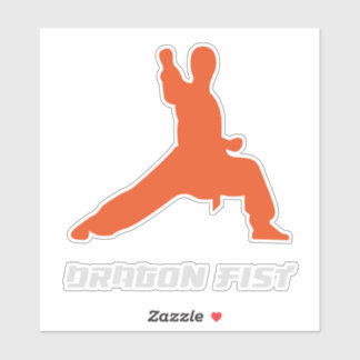 Kung Fu Dragon Fist Vechtkunst Sticker