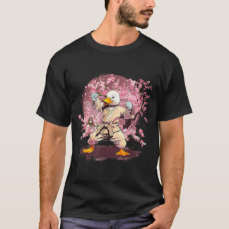 Kung Fu Duck Martial Arts Sakura Boom Taekwondo T-shirt