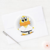 Kung Fu Duck Ronde Sticker (Envelop)