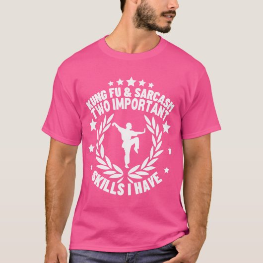 Kung Fu en sarcasme Grappig Kung Fu T-shirt (Voorkant)