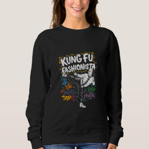 Kung Fu Fashionista Retro Urban Art Martial Arts Trui