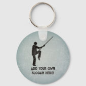 Kung Fu Fightechniek - eigen tekst aan beide zijde Sleutelhanger (Voorkant)