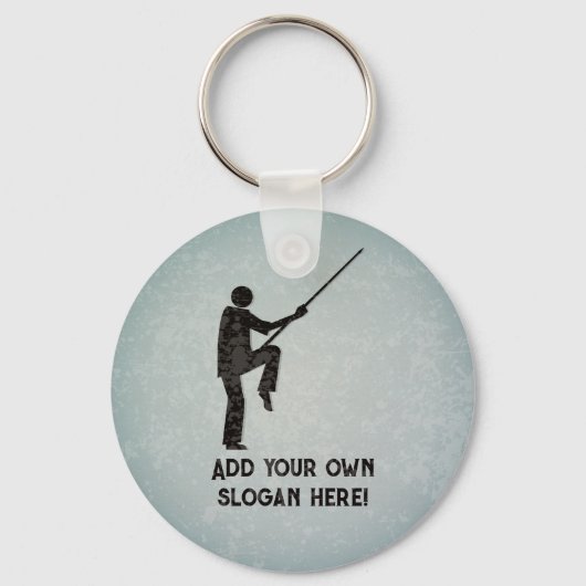 Kung Fu Fightechniek - eigen tekst aan beide zijde Sleutelhanger (Voorkant)