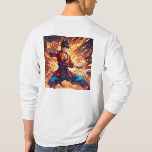 Kung Fu Fighter 1 Plus-symbool T-shirt (Achterkant)