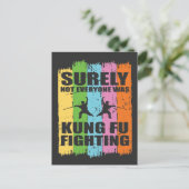 Kung Fu Fighting Gift Funny Martial Arts Quote Briefkaart (Staand voorkant)