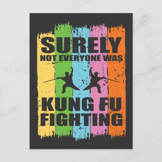 Kung Fu Fighting Gift Funny Martial Arts Quote Briefkaart (Voorkant)