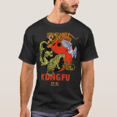 Kung Fu Five Animals vormt Chinese krijgskunst T-shirt (Voorkant)
