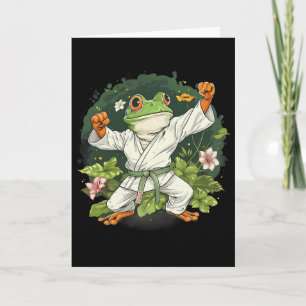 Kung Fu Frog Vechtkunst Bloemend Taekwondo Kickbox Kaart
