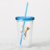 Kung Fu giraffe cartoon Acryl Drinkbeker (Achterkant)
