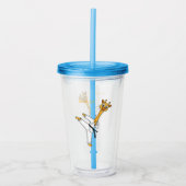 Kung Fu giraffe cartoon Acryl Drinkbeker (Voorkant)