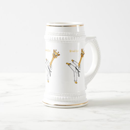 Kung Fu giraffe cartoon Bierpul (Voorkant rechts)