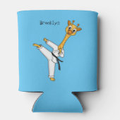 Kung Fu giraffe cartoon Blikjeskoeler (Achterkant)