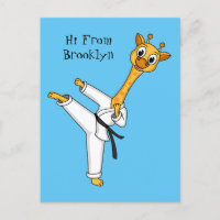 Kung Fu giraffe cartoon
