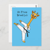 Kung Fu giraffe cartoon Briefkaart (Voorkant / Achterkant)