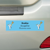 Kung Fu giraffe cartoon Bumpersticker (Op auto)