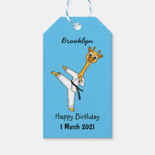 Kung Fu giraffe cartoon Cadeaulabel
