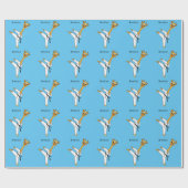 Kung Fu giraffe cartoon Cadeaupapier (Vlak)